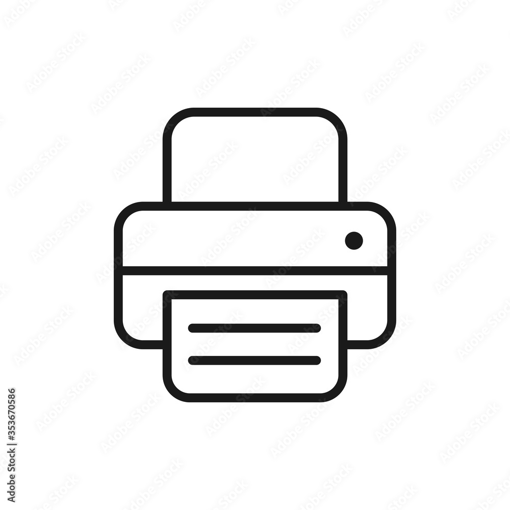 Printer flat vector icon. Fax icon.
Printer flat vector icon. Fax icon.