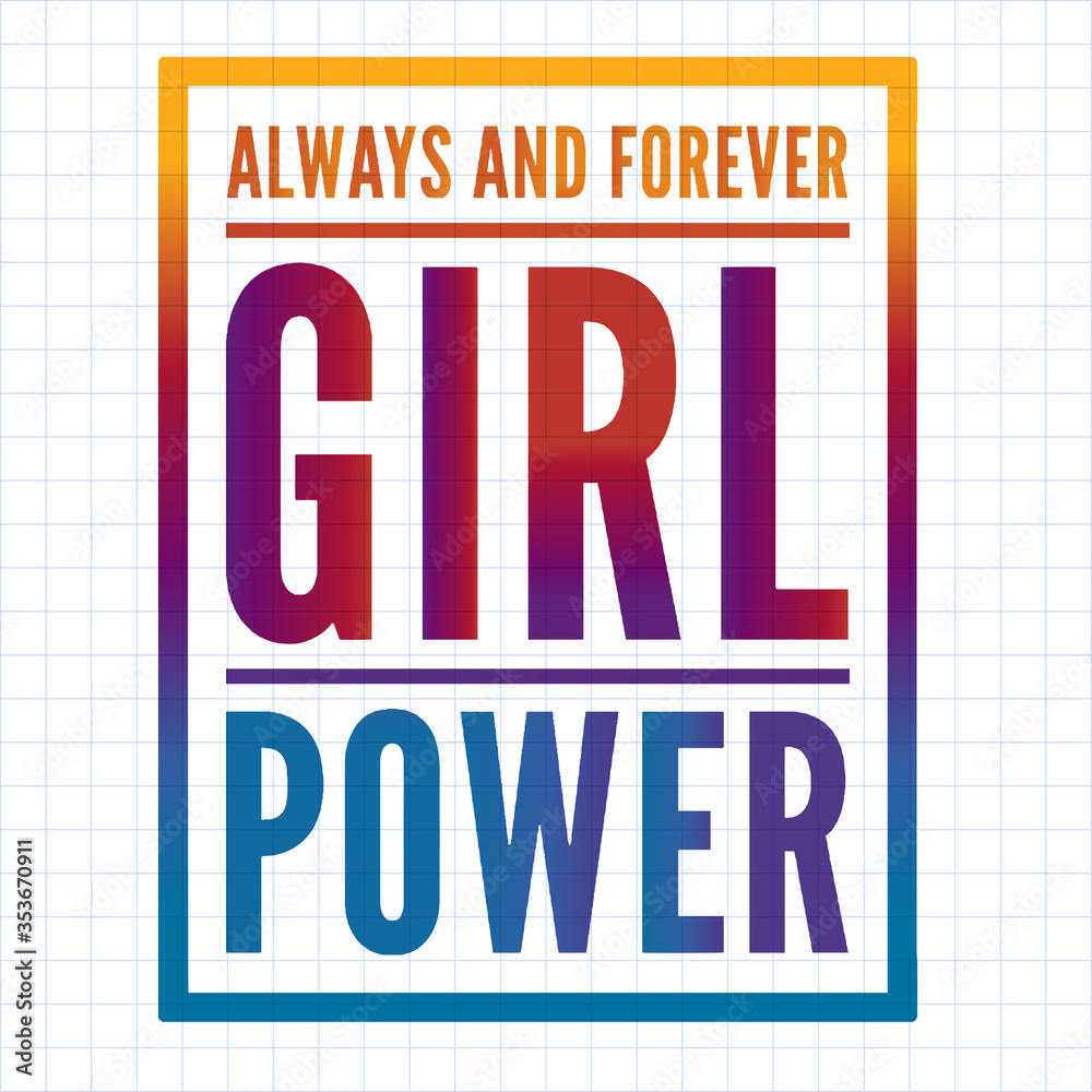Girl power text, feminism slogan. Black inscription for t shirts, posters and wall art. Feminist sign handwritten with ink and brush. Girl power text, feminism slogan. Black inscription for t shirts, posters and wall art. Feminist sign handwritten with ink and brush.