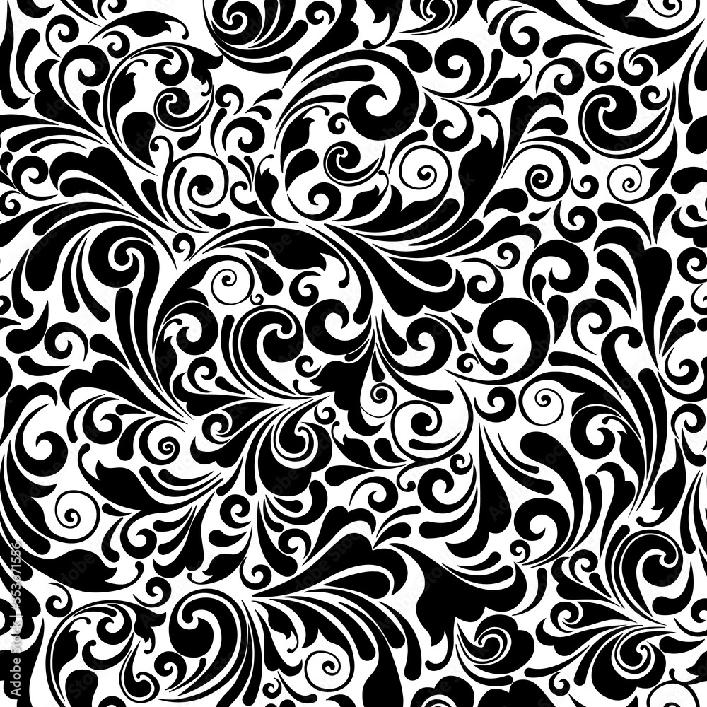 Vector black and white ornate classic elements ornament , seamless pattern Vector black and white ornate classic elements ornament , seamless pattern