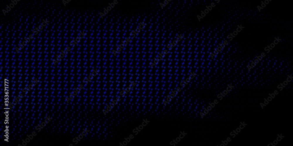 Dark BLUE vector pattern with magic elements. Dark BLUE vector pattern with magic elements.
