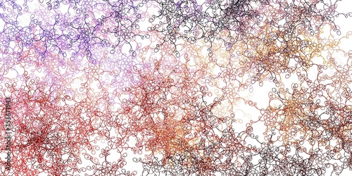 Light Purple, Pink vector pattern with curves. © Guskova