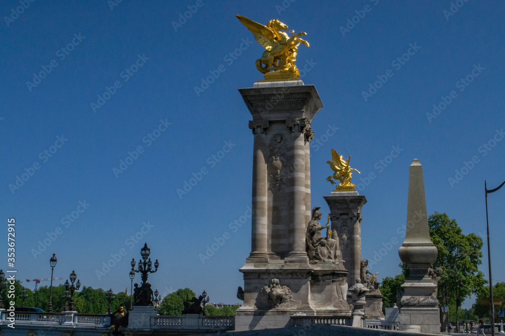 part of the decoration of the Alexander III bridge in Paris