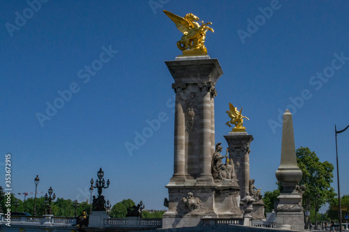 part of the decoration of the Alexander III bridge in Paris