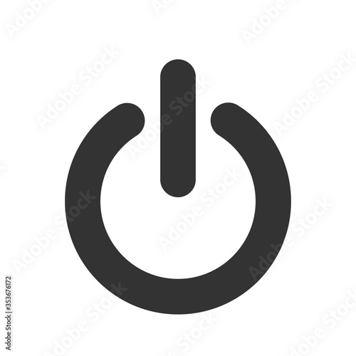 Power on off switch vector icon. Start icon isolated on white background.