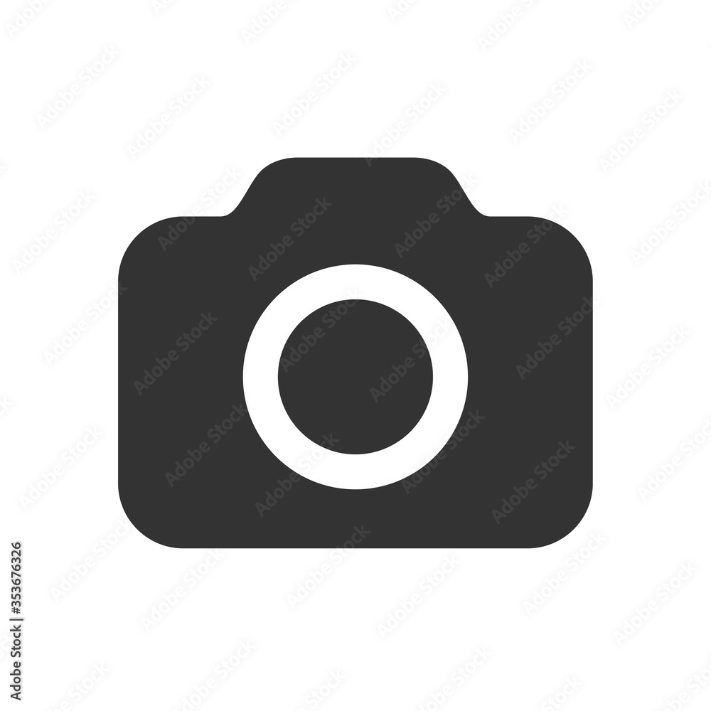 Photo camera vector icon. Camera icon, design vector template for interface and any purpose. Photo camera vector icon. Camera icon, design vector template for interface and any purpose.