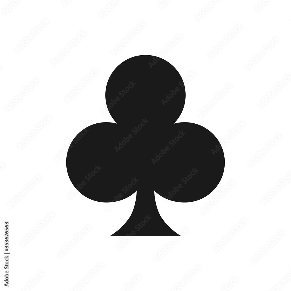 Card suit clubs isolated on white background. Card suit clubs isolated on white background.