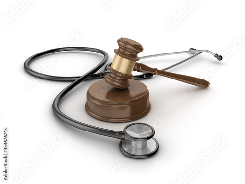 Legal Gavel with Stethoscope