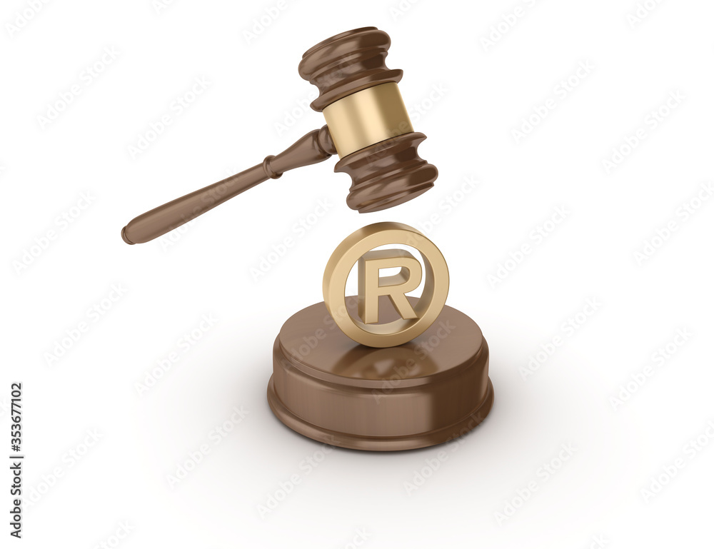 Legal Gavel with Registered Trademark