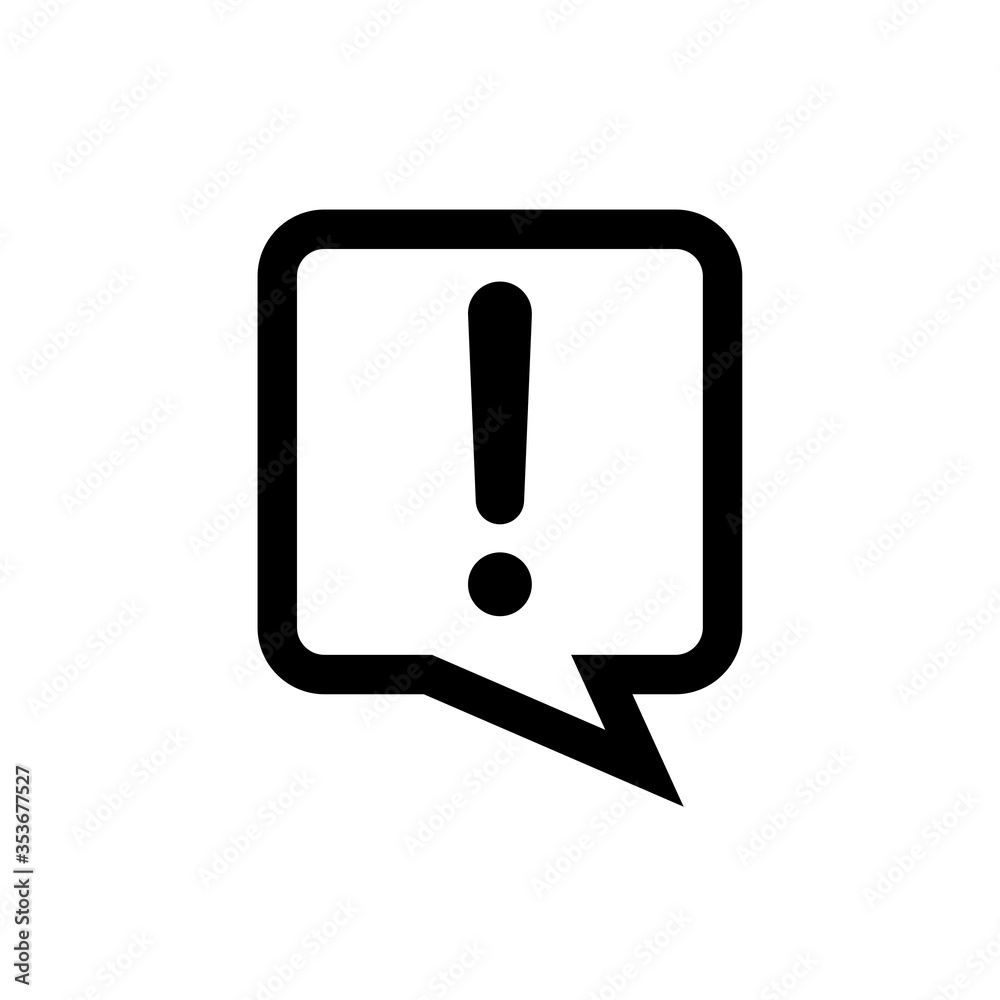 Vector exclamation icon isolated on white background. Exclamation icon for your web site design, logo, app, UI. Vector exclamation icon isolated on white background. Exclamation icon for your web site design, logo, app, UI.