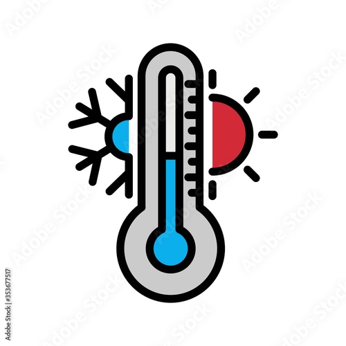 thermometer filled outline Icon