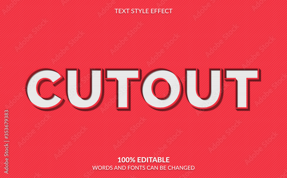 Editable Text Effect, Cutout Text Style Editable Text Effect, Cutout Text Style