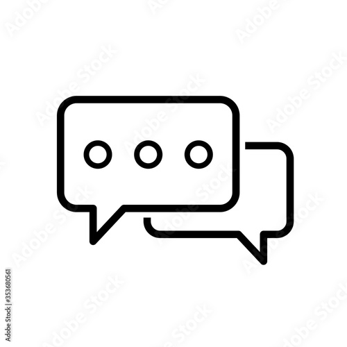 Flat vector chat message bubbles icon isolated on white background.