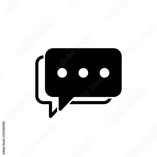 Flat vector chat message bubbles icon isolated on white background.