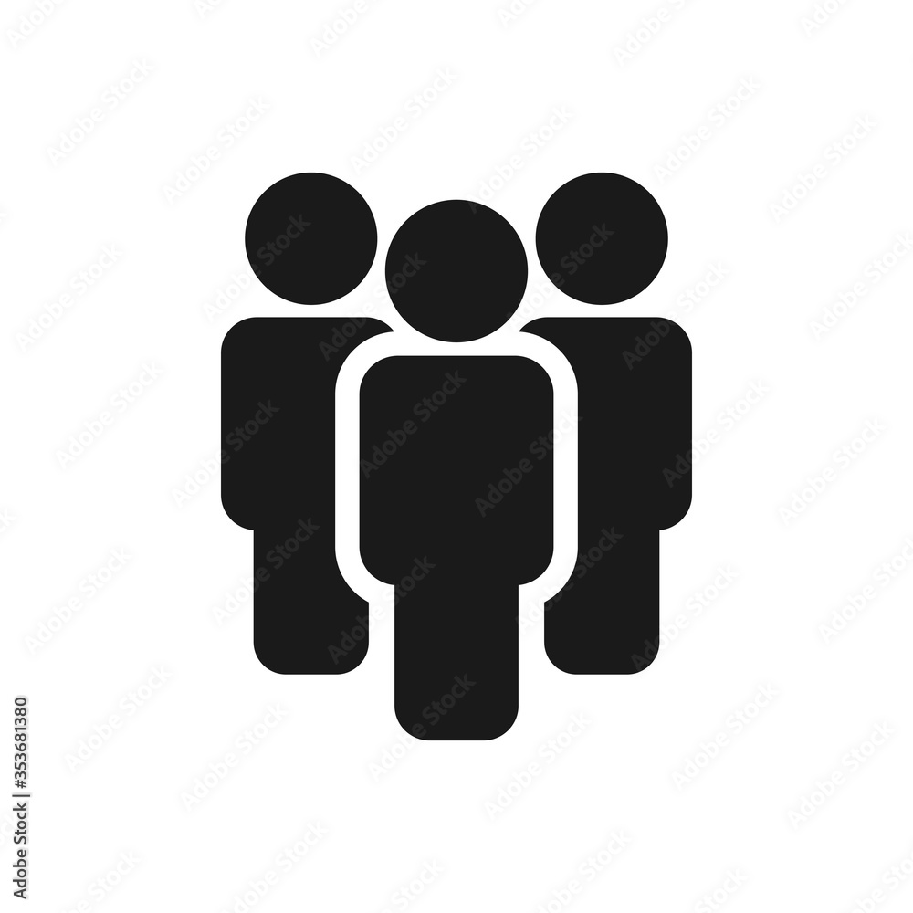 People vector icon isolated on white background. People vector icon isolated on white background.