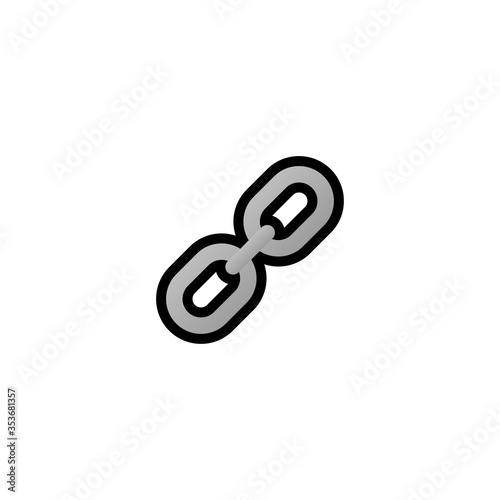 Link Vector Icon. Isolated Metal ChainsCartoon Style Emoji, Emoticon Illustration 