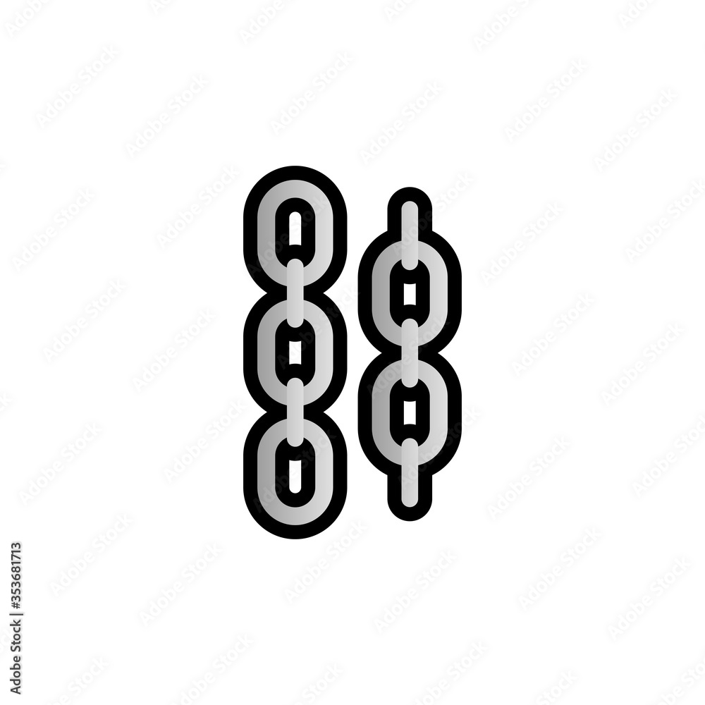 Chains Vector Icon. Isolated Link Cartoon Style Emoji, Emoticon Illustration Chains Vector Icon. Isolated Link Cartoon Style Emoji, Emoticon Illustration