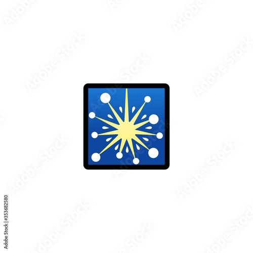 Sparkler  Vector Icon. Isolated Fireworks Cartoon Style Emoji, Emoticon  Illustration	