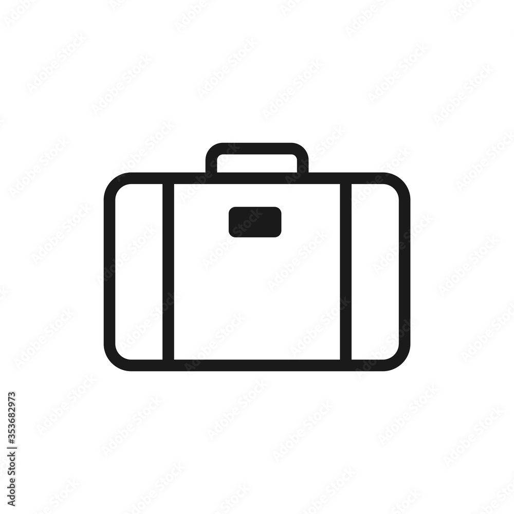Vector suit case vector icon isolated on white background. Vector suit case vector icon isolated on white background.