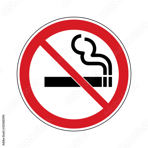 Vector icon no smoking. No smoking sign. Forbidden sign icon isolated on white background 