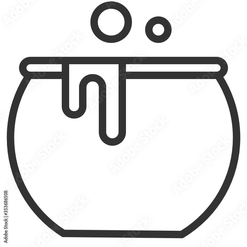 Icono plano ilustración a línea de la festividad de la noche de halloween
