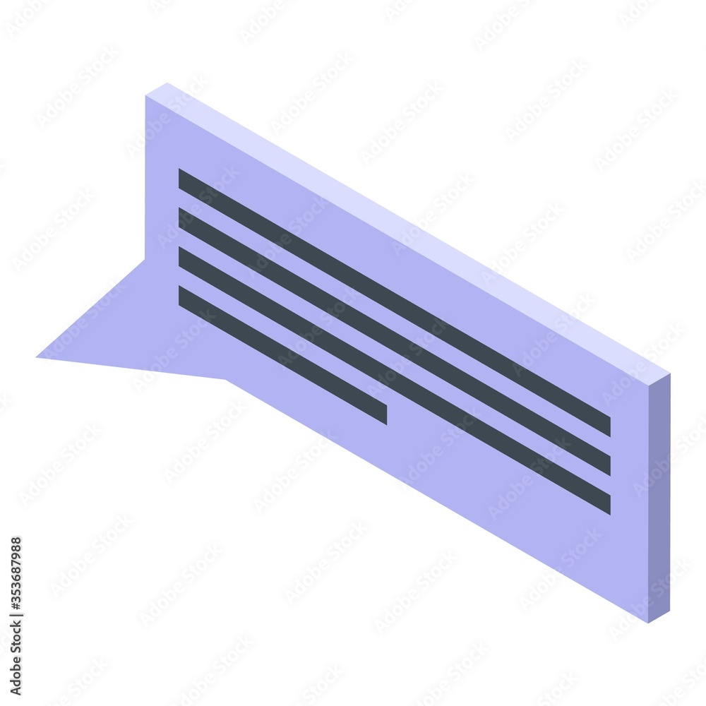 Excursion guide chat icon. Isometric of excursion guide chat vector icon for web design isolated on white background