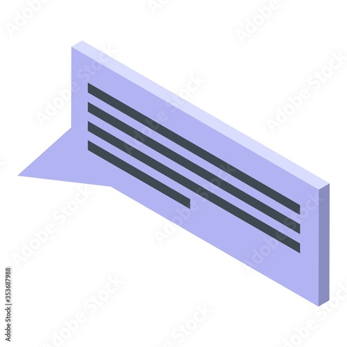 Excursion guide chat icon. Isometric of excursion guide chat vector icon for web design isolated on white background