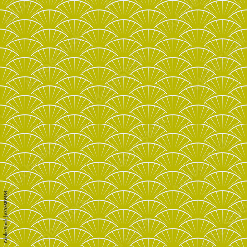 Geometric abstract retro mustard seamless pattern for fashion fabric, wrapping paper or wallpaper. All purpose background. 