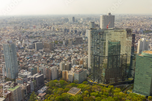 Aerial view of Tokyo  Japan