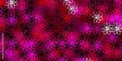 Light Pink vector background with bent lines.