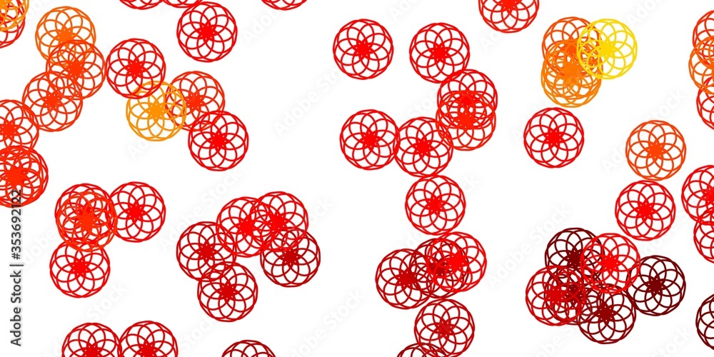 Light Orange vector template with circles. Light Orange vector template with circles.
