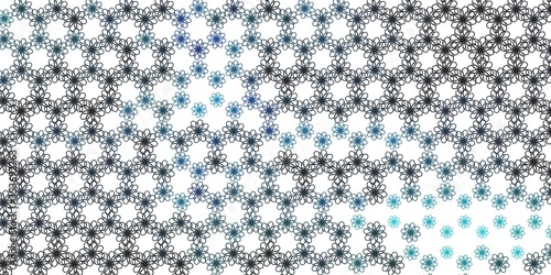 Light Blue, Green vector pattern with curves.