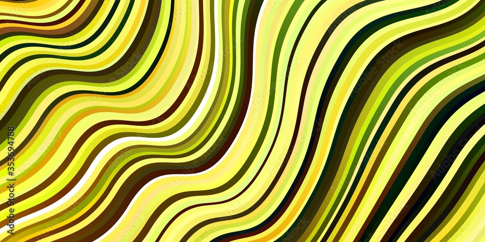 Light Green, Yellow vector background with bows. Abstract illustration with bandy gradient lines. Pattern for websites, landing pages. Light Green, Yellow vector background with bows. Abstract illustration with bandy gradient lines. Pattern for websites, landing pages.
