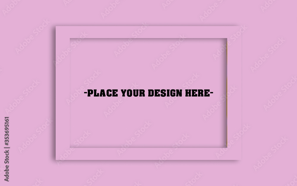 Violet 3D frame for photo or notes Violet 3D frame for photo or notes