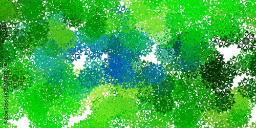 Light Blue, Yellow vector layout with beautiful snowflakes.