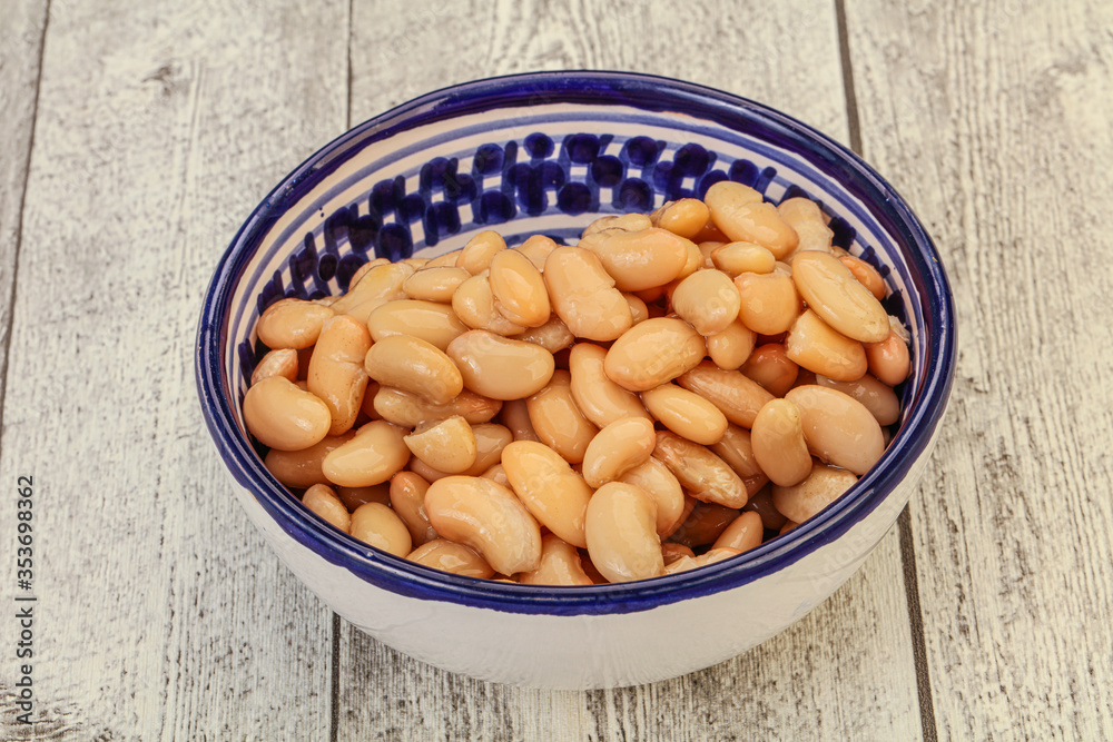 White beans kidney in the bowl White beans kidney in the bowl