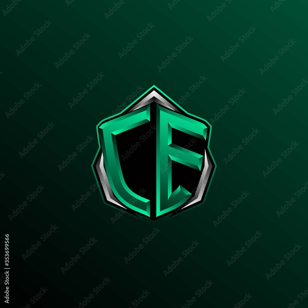 Initial CE logo design, Initial CE logo design with Circle style, Logo