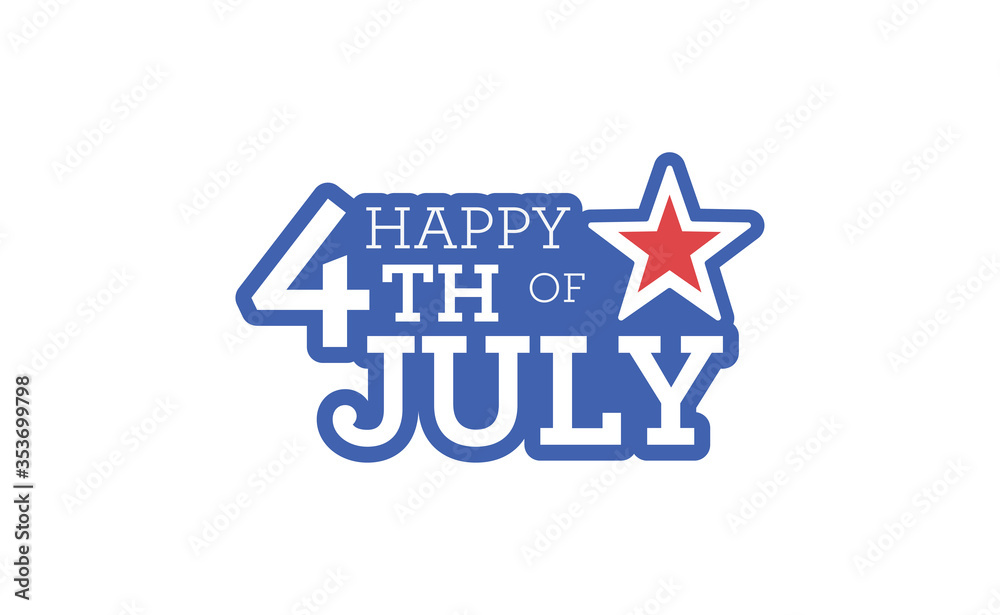 4th of July badge. United States of America patriot proud label stamp. Independence day of USA sticker. 4th of July badge. United States of America patriot proud label stamp. Independence day of USA sticker.