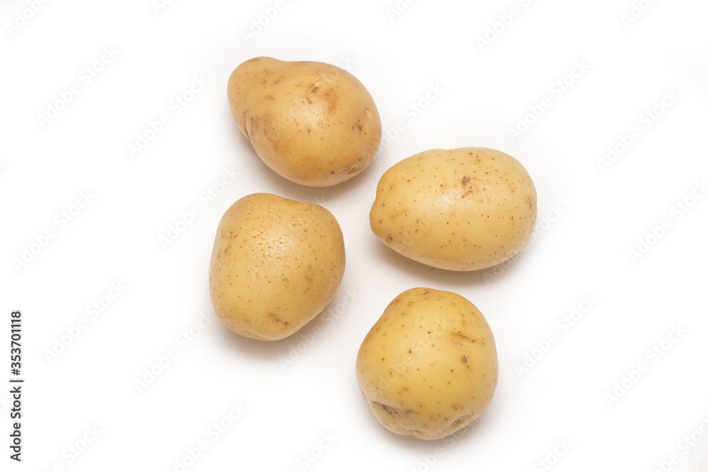 Raw potato isolated on white, with clipping path Raw potato isolated on white, with clipping path