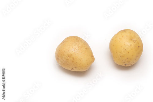 Raw potato isolated on white  with clipping path