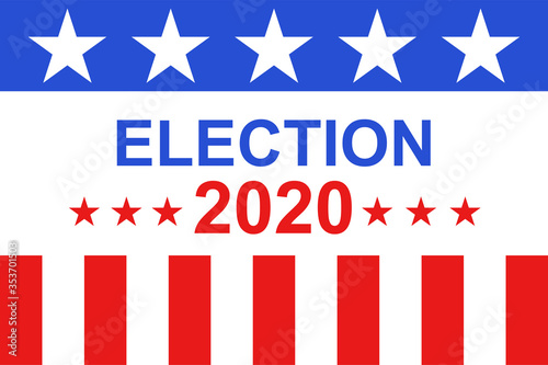Presidential Election 2020 in United States. Vote day, November 3 . Patriotic american element. For poster, card, banner and background.
