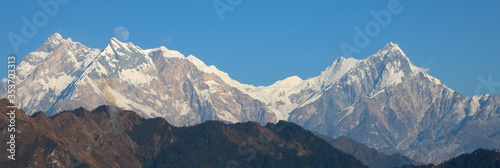 Panaromic view of dhaulagiri mountain range nepal