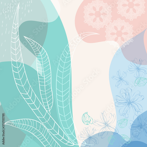 Abstract scarf print. Modern art style. Cute background for shawl print, textile, covers. Bandana, pareo, pillow, home textile design