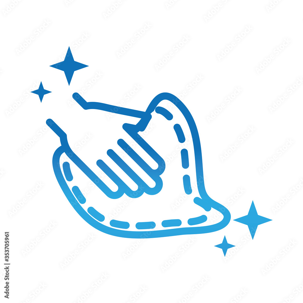personal hand hygiene, clean surfaces, disease prevention and health care gradient style icon personal hand hygiene, clean surfaces, disease prevention and health care gradient style icon
