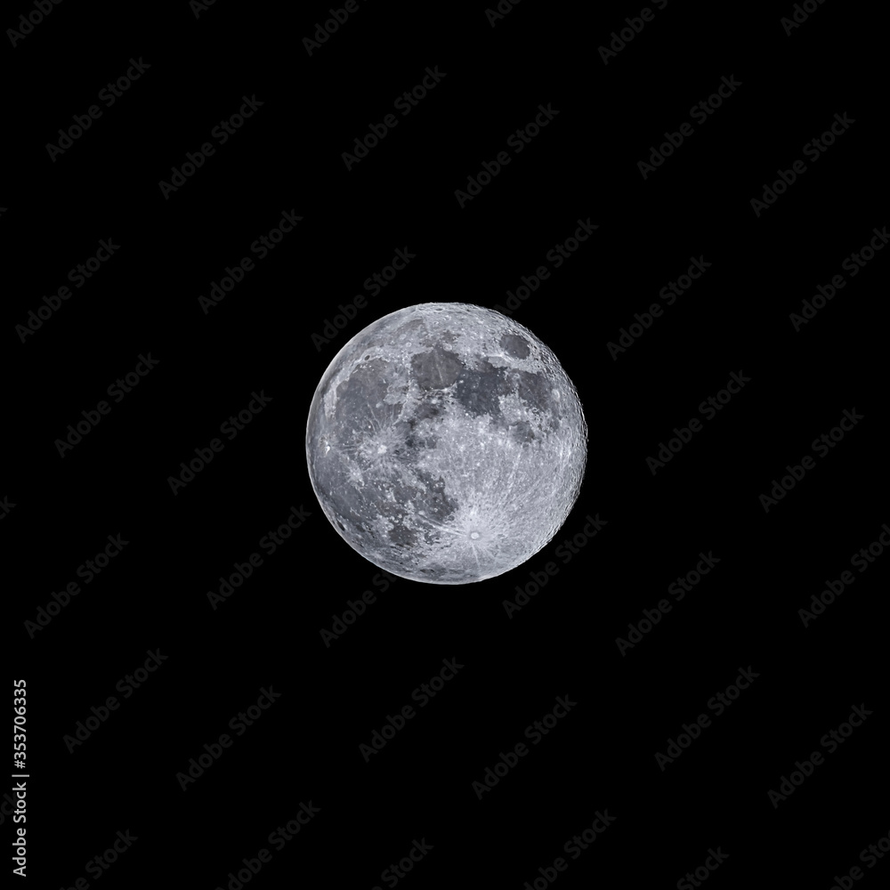 Full moon on a black background Full moon on a black background