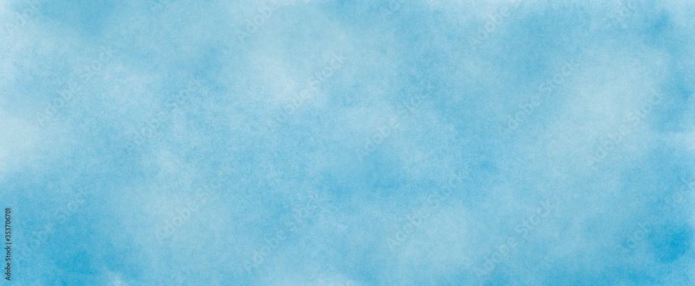 Light blue watercolor background hand-drawn with copy space for text	