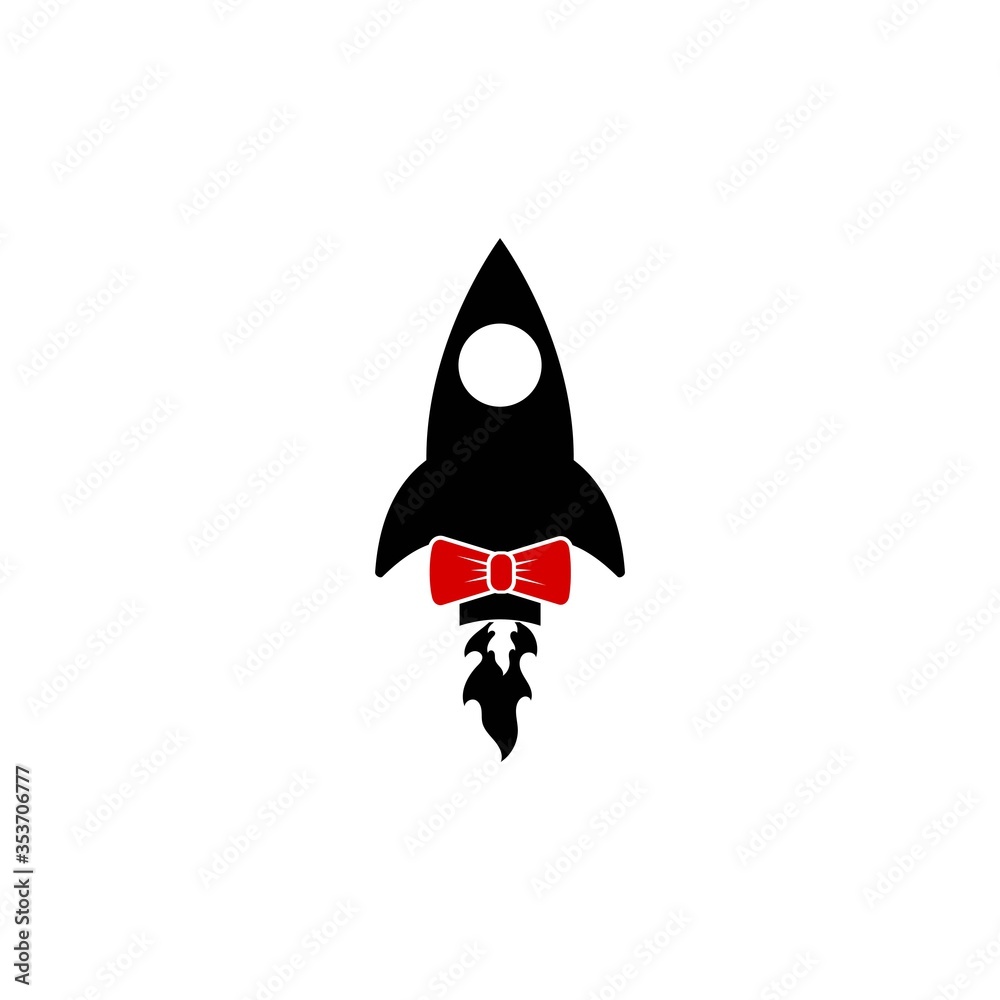 bowtie rocket vector design template illustration bowtie rocket vector design template illustration