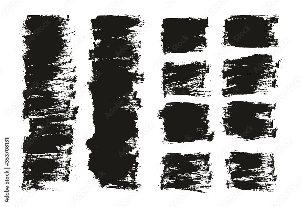 Flat Paint Brush Thin Half Background Mix High Detail Abstract Vector Background Set Flat Paint Brush Thin Half Background Mix High Detail Abstract Vector Background Set