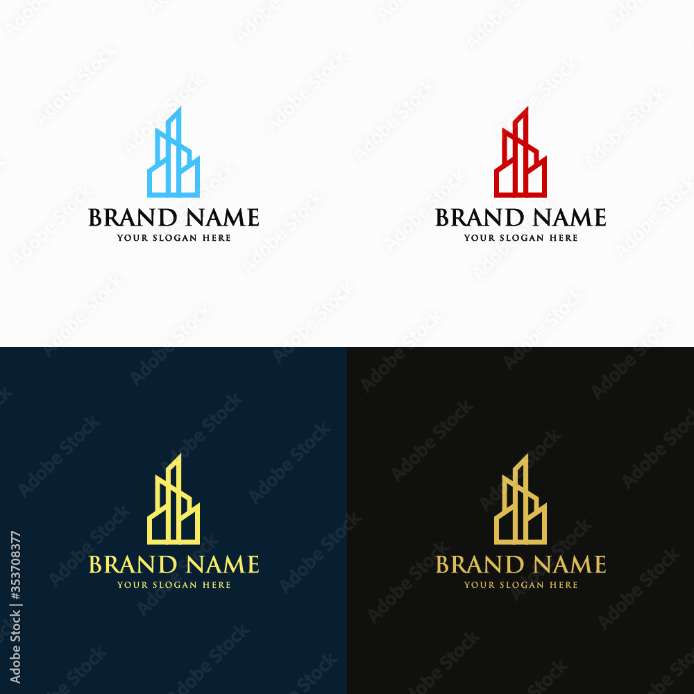 Elegant real estate business logo design template vector illustration. modern and elegant and line art or leaner style design. Home icon design for the company.