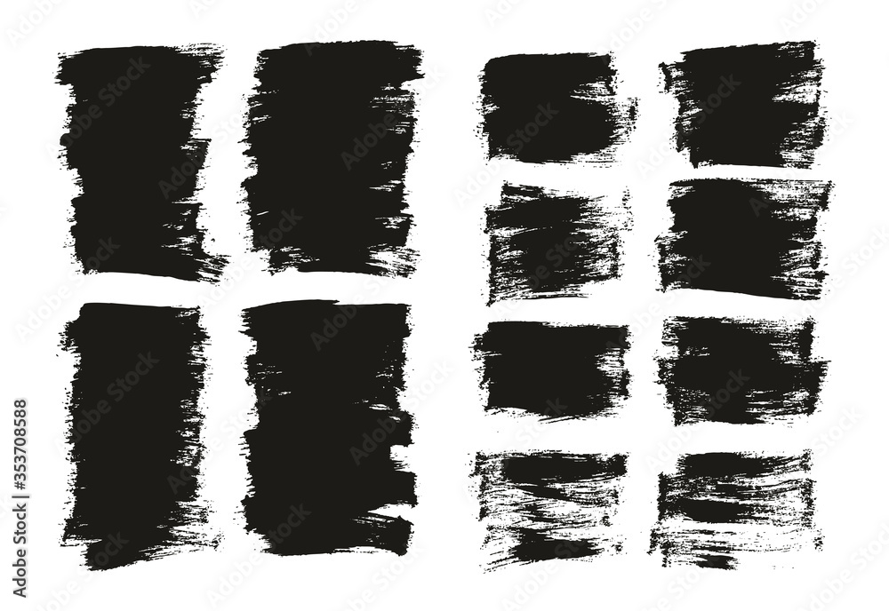 Flat Paint Brush Thin Half Background Mix High Detail Abstract Vector Background Set Flat Paint Brush Thin Half Background Mix High Detail Abstract Vector Background Set