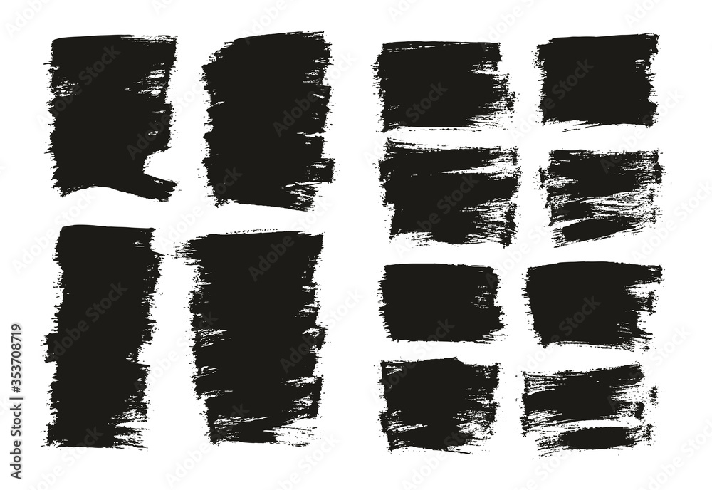 Flat Paint Brush Thin Half Background Mix High Detail Abstract Vector Background Set Flat Paint Brush Thin Half Background Mix High Detail Abstract Vector Background Set